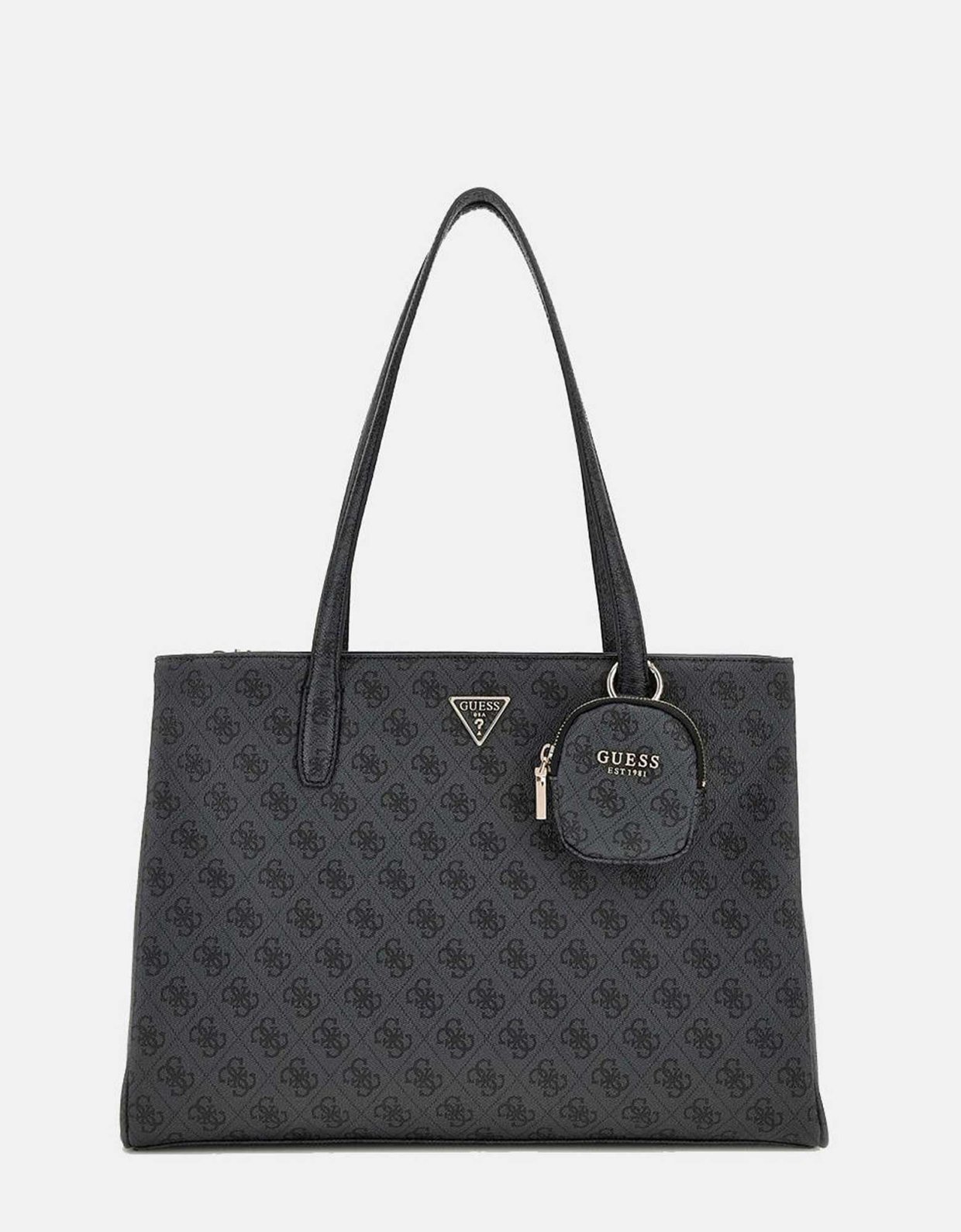 Guess Power play tech tote back coal logo