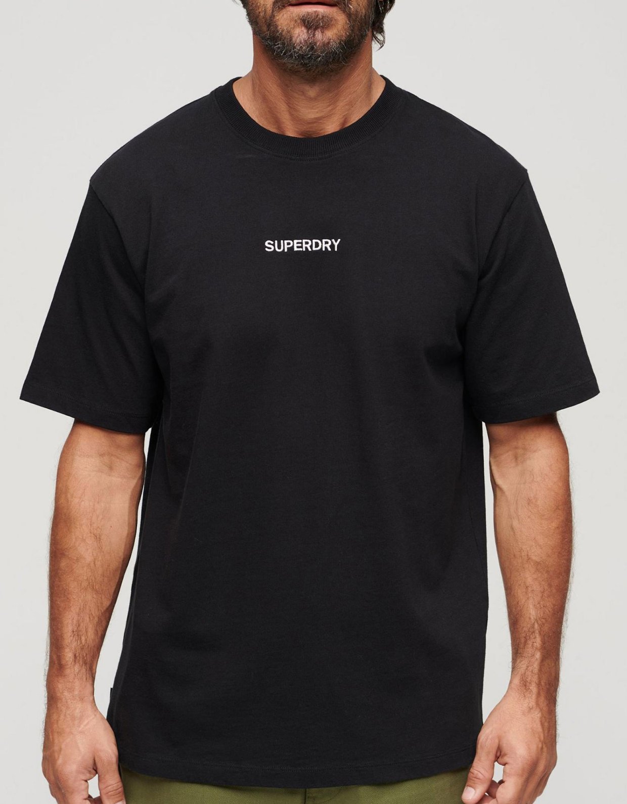 Superdry Micro logo graphic loose t-shirt black