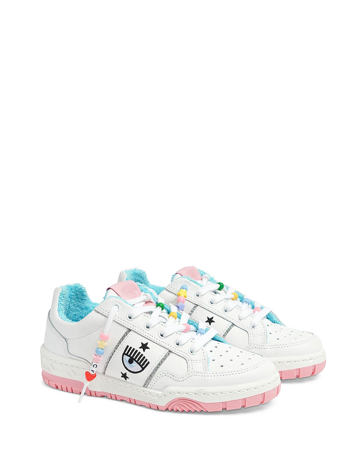 Chiara Ferragni CF1 Sneakers white-pink beads
