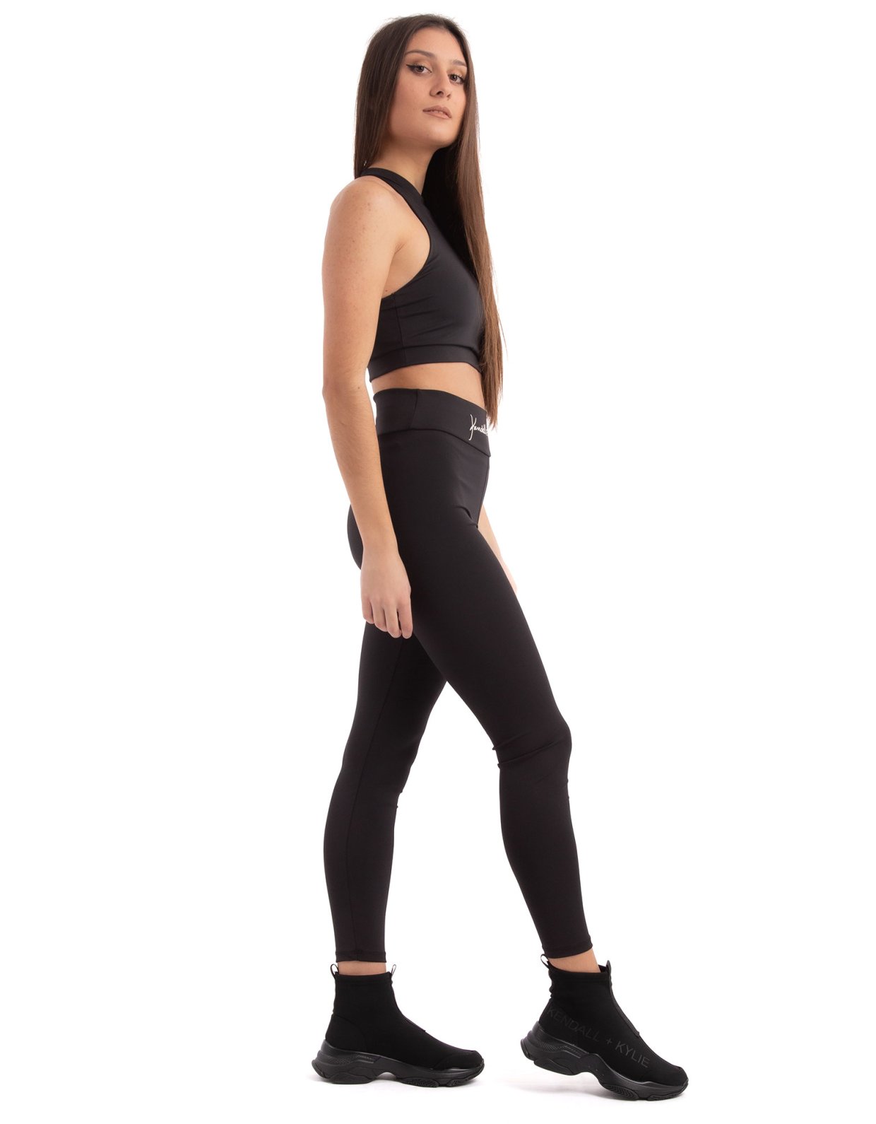 Kendall + Kylie Basic logo leggings black