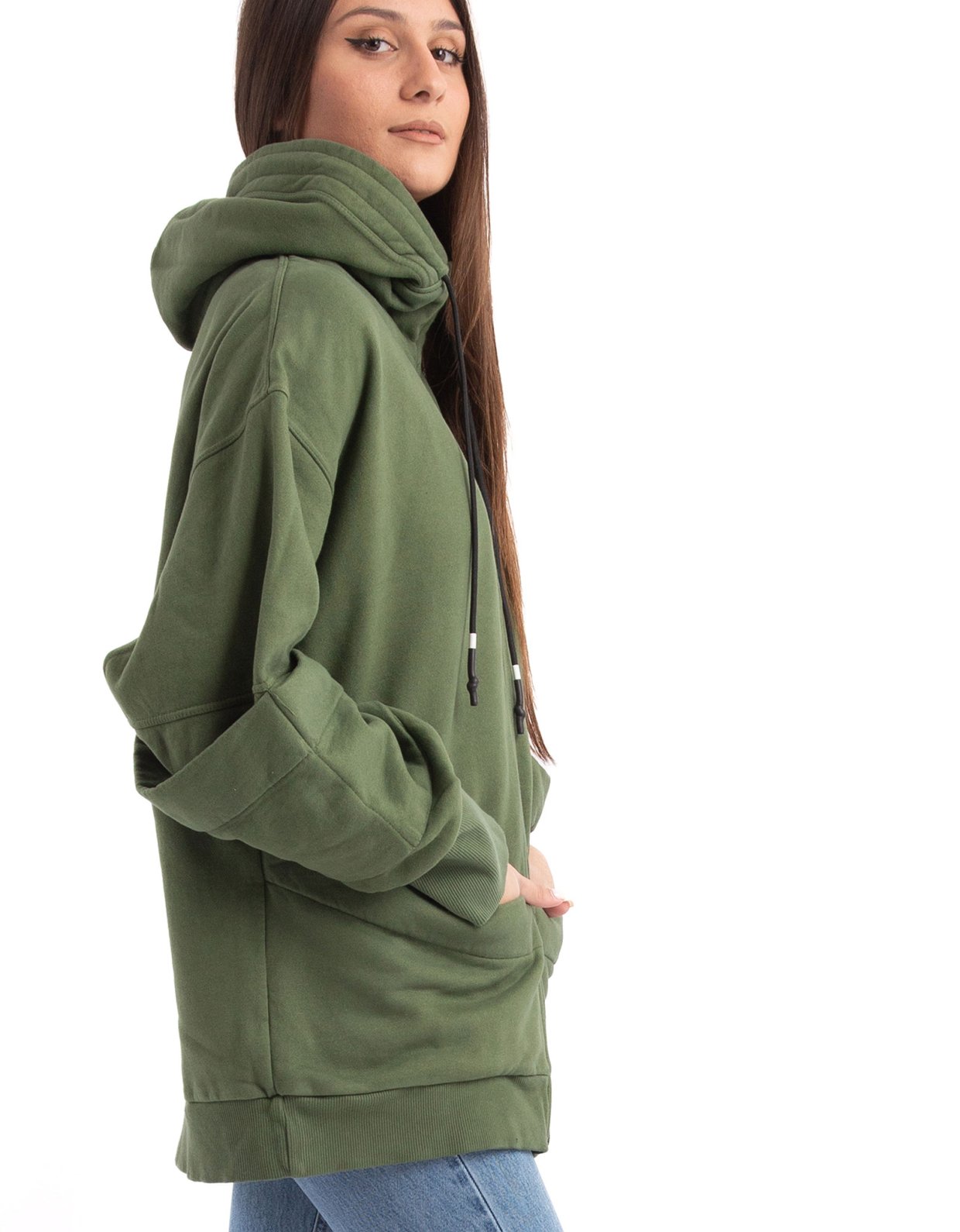 Nadia Rapti Universe hoodie zip khaki