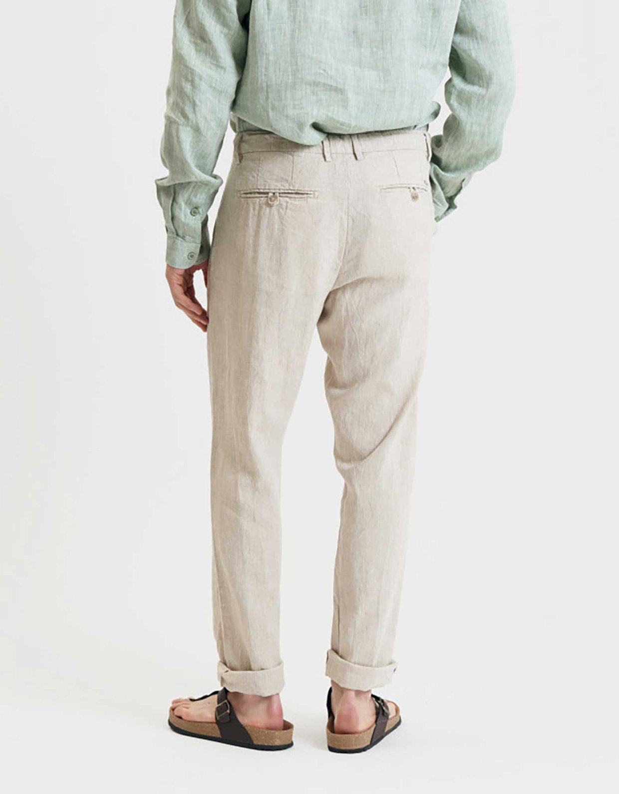 Gianni Lupo Michigan linen trouser with drawstring corda