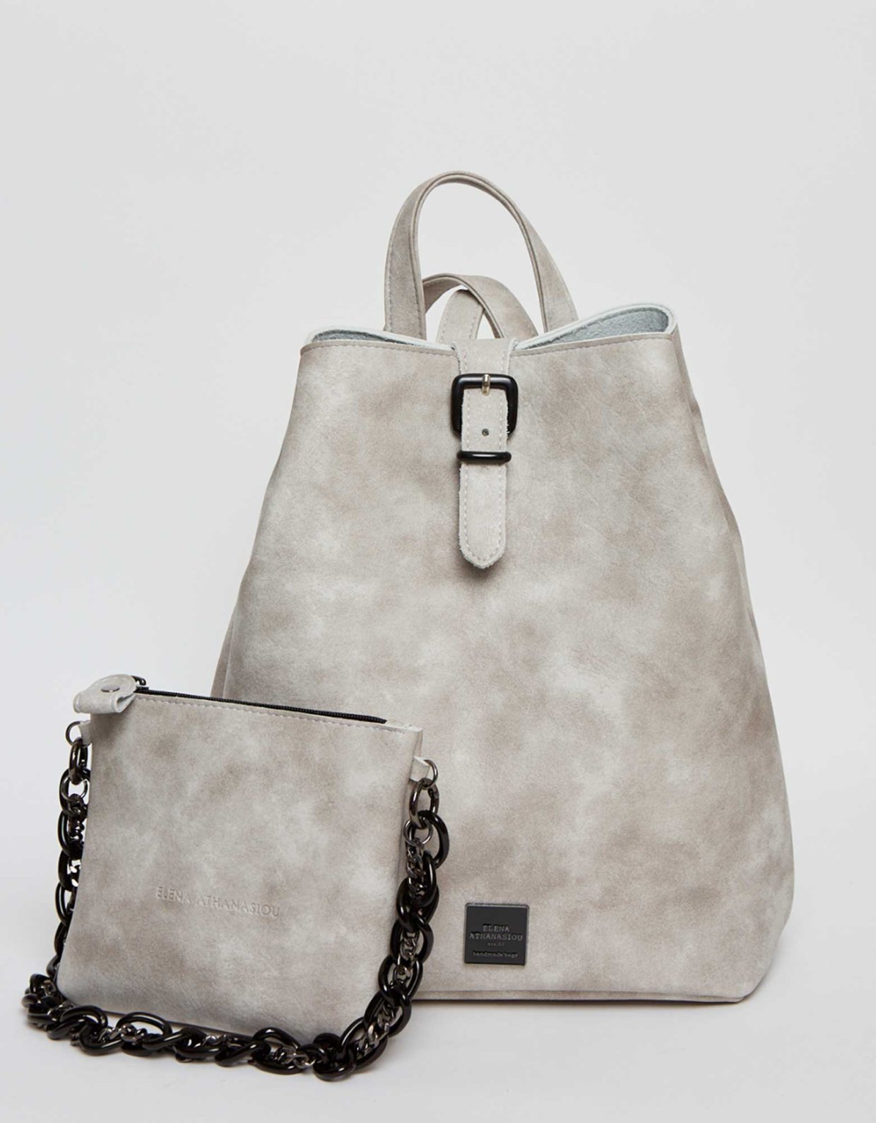 Elena Athanasiou Retro chain backpack  grey