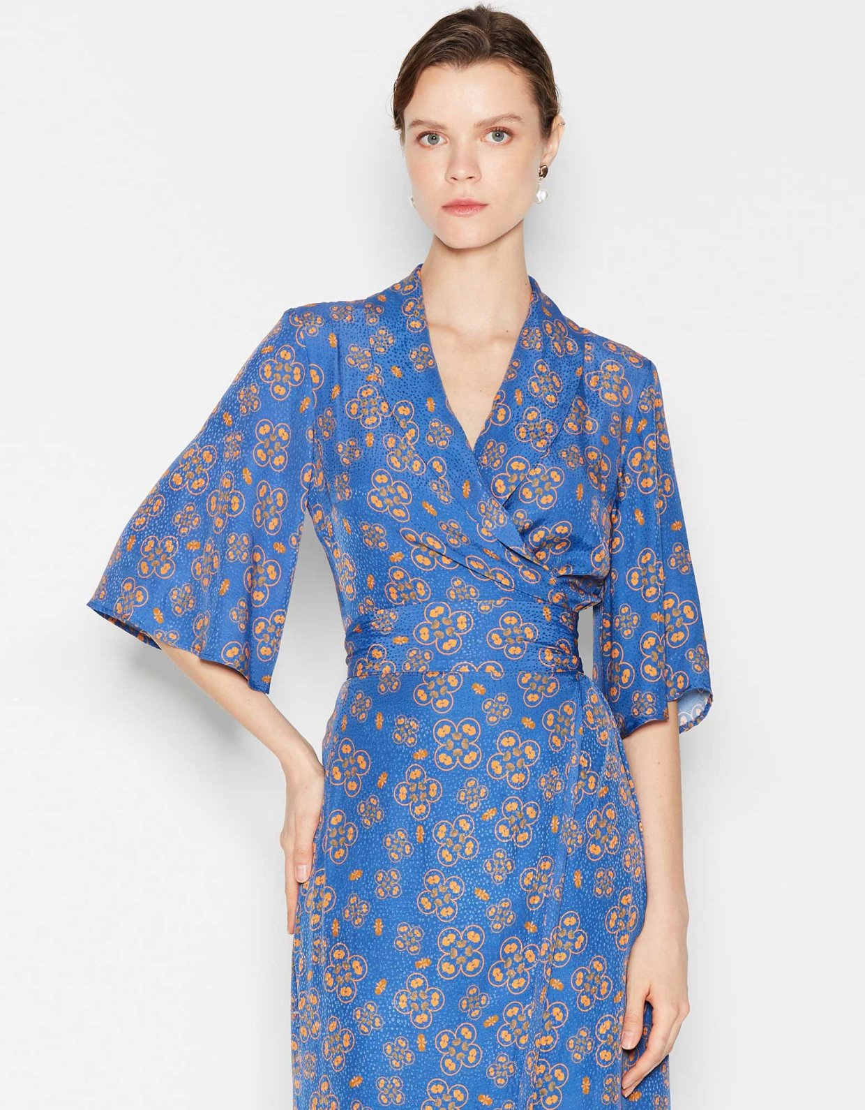 Nadia Rapti Oceana wrap dress blue