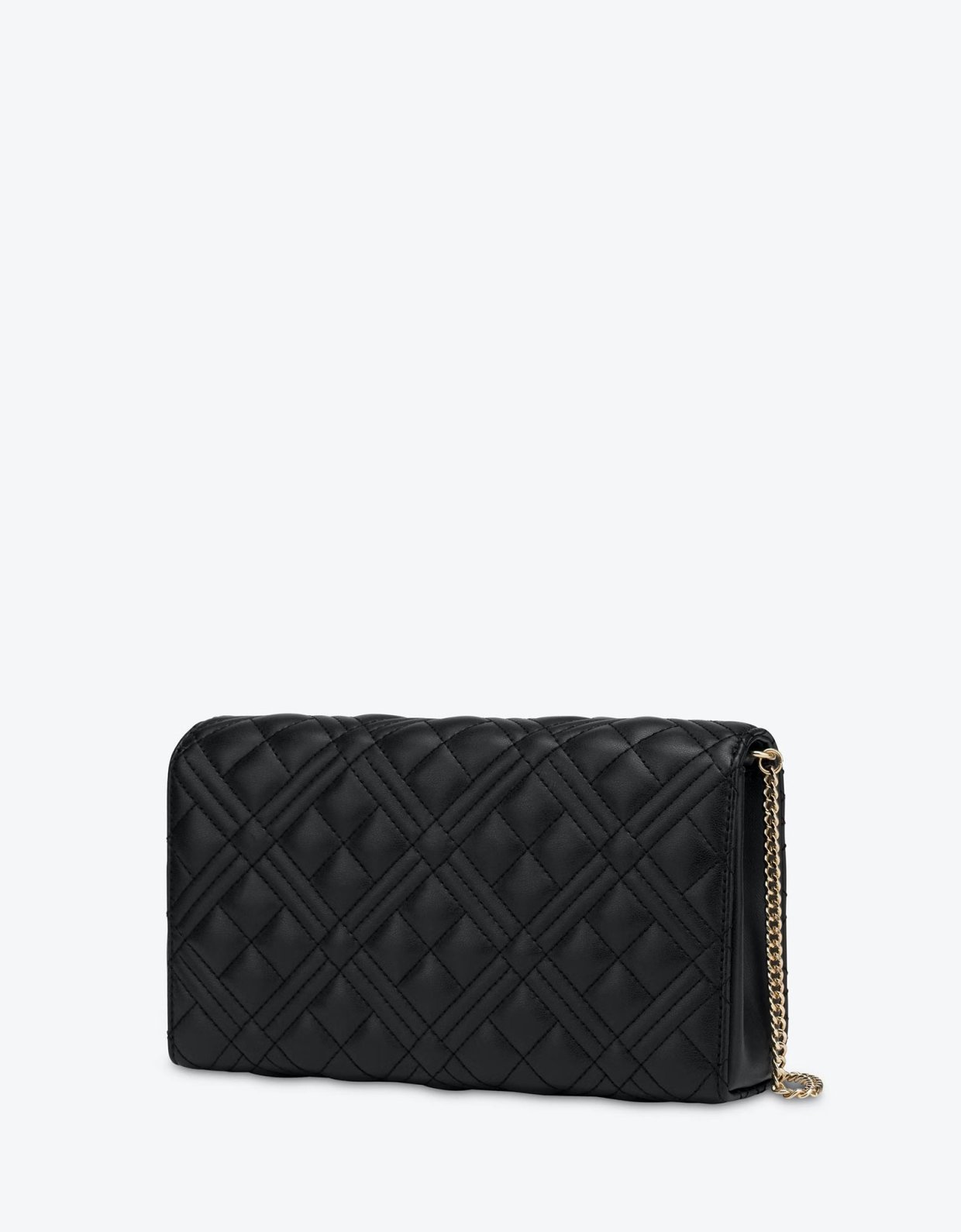 Love Moschino Quilted smart clutch bag black
