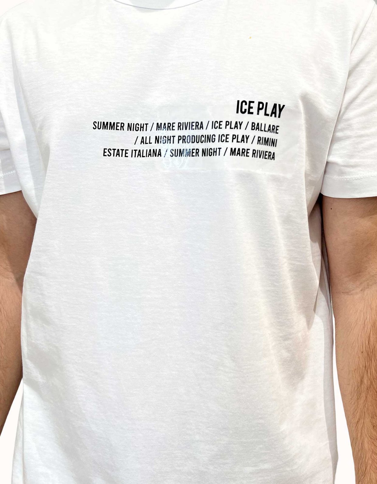 Ice Play Summer night jersey t-shirt white