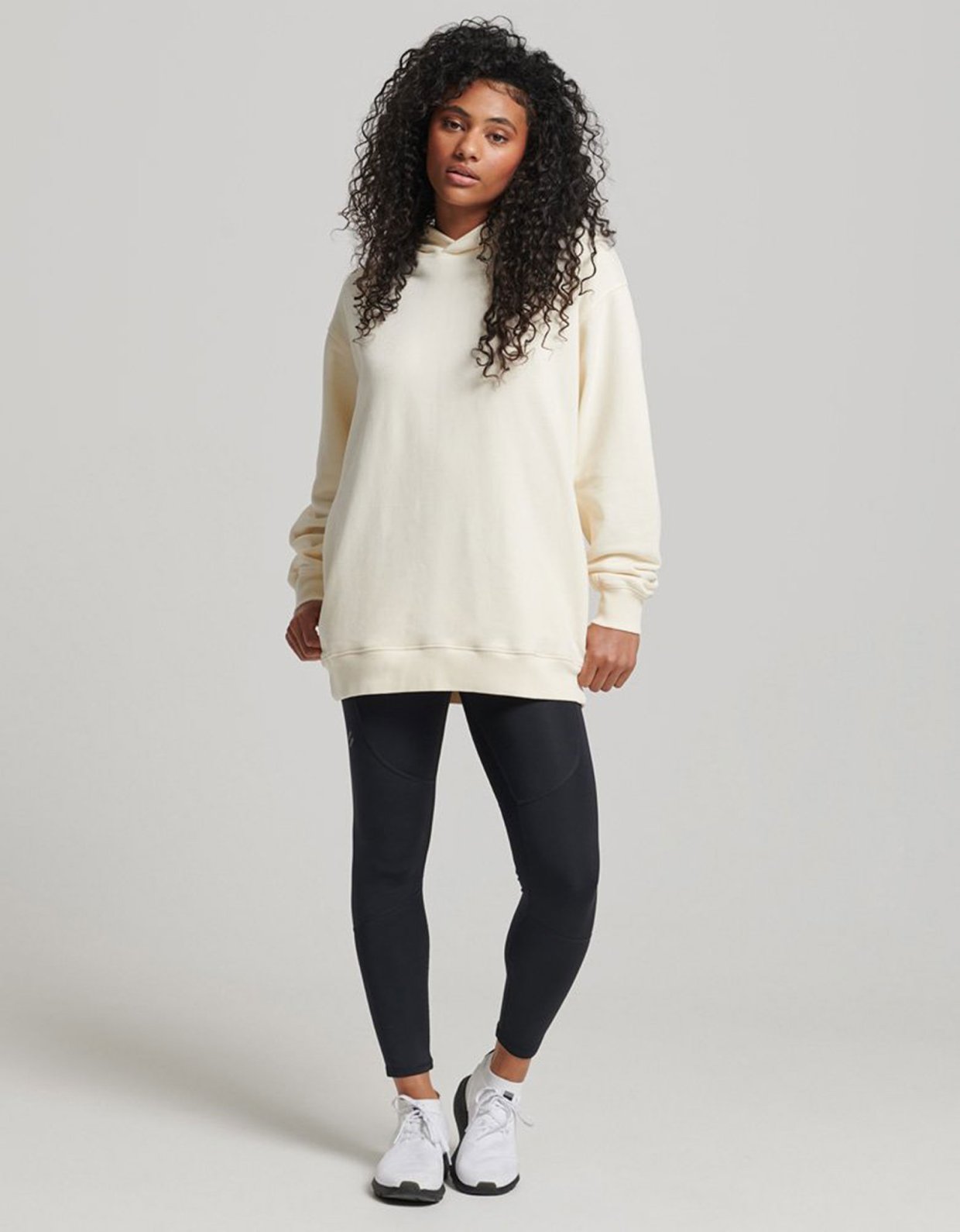 Superdry Core oversized hoodie riff white