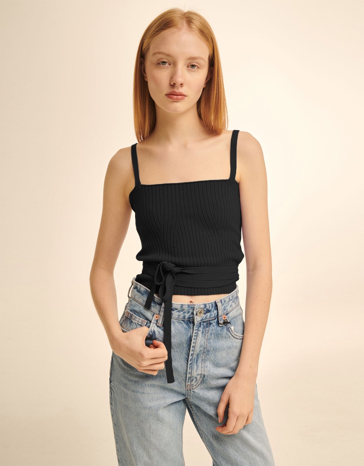 Combos Knitwear Combos S002 – Knitted top cord black
