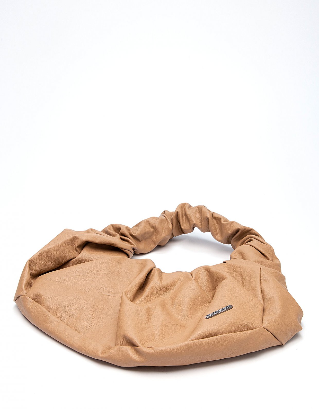 Peace & Chaos Eco leather croissant bag beige