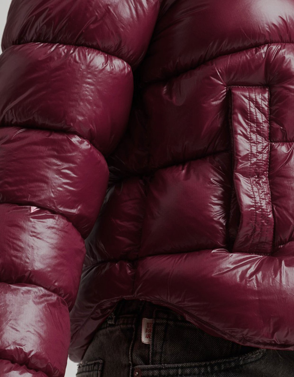 Superdry Code XPD sports puffer jacket dark berry