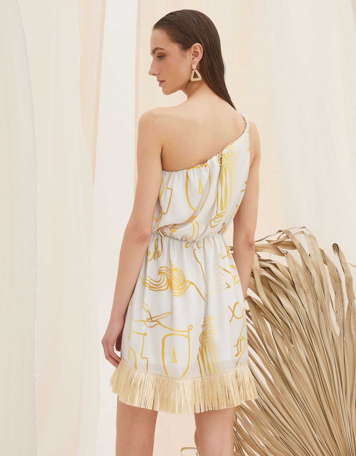 The Knl's Potnia mini dress printed off white-gold