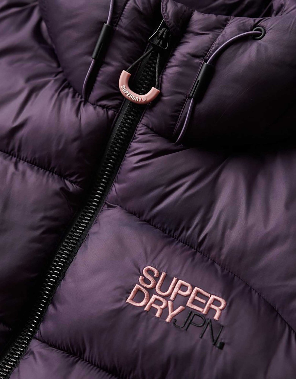 Superdry Sports puffer bomber jacket night shade purple