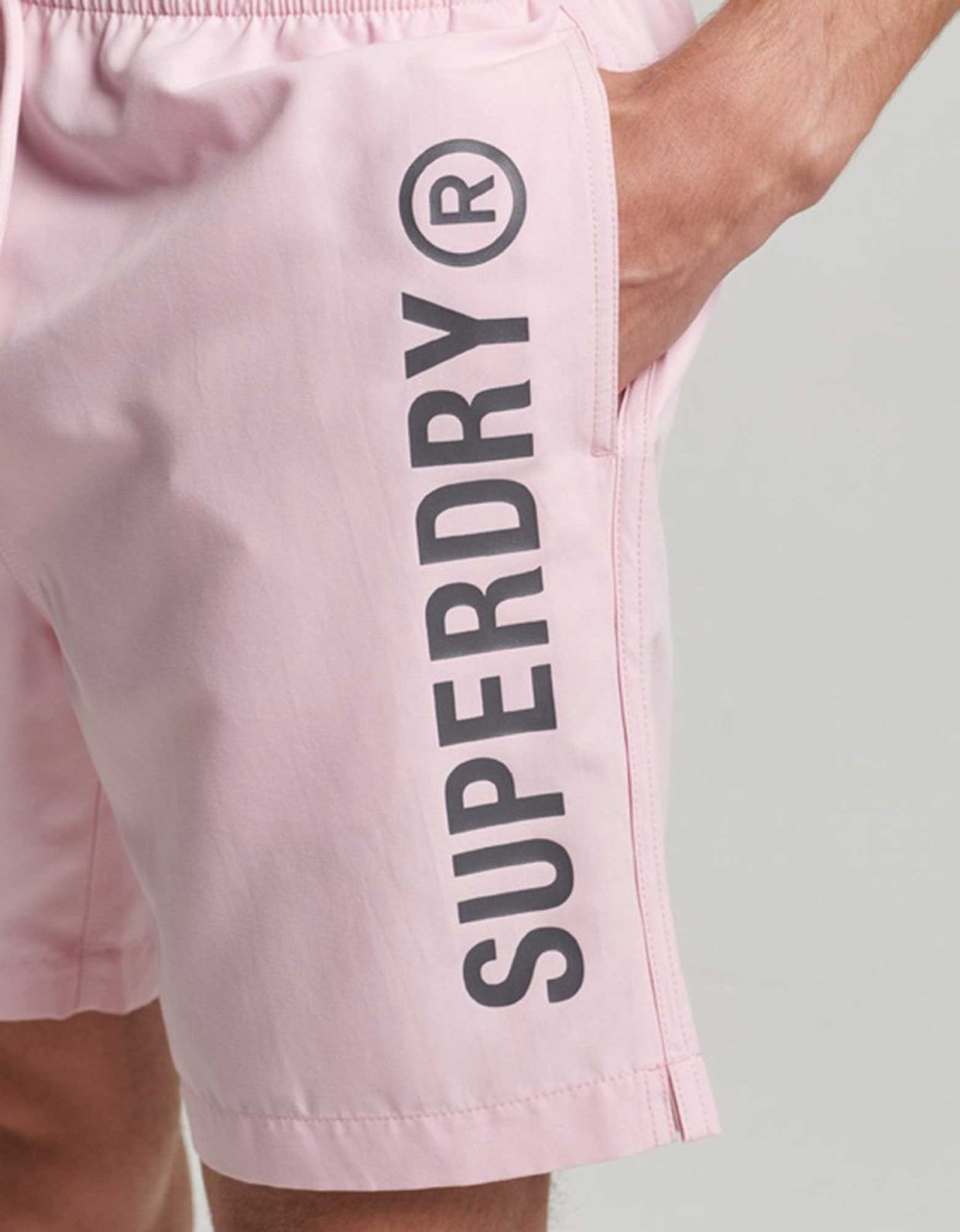 Superdry Code core sport 17 inch swim shorts Montauk pink