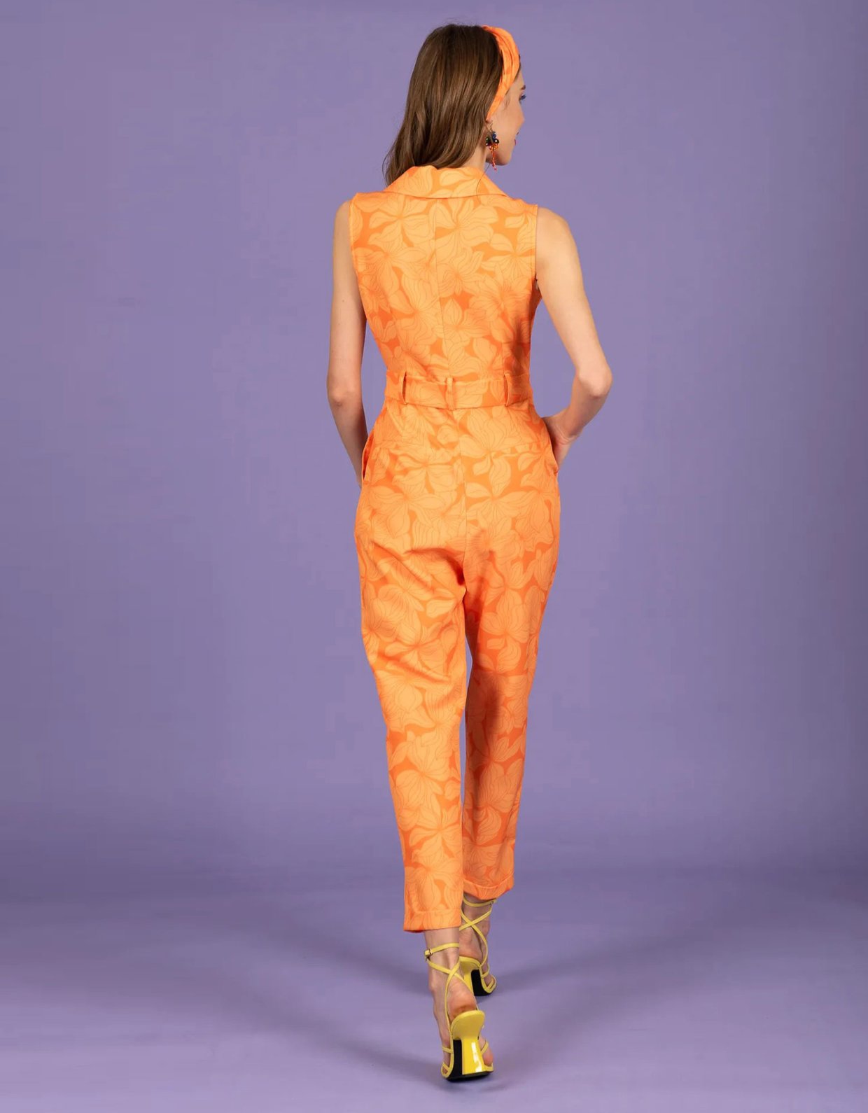 Chaton Letitia jumpsuit flow orange
