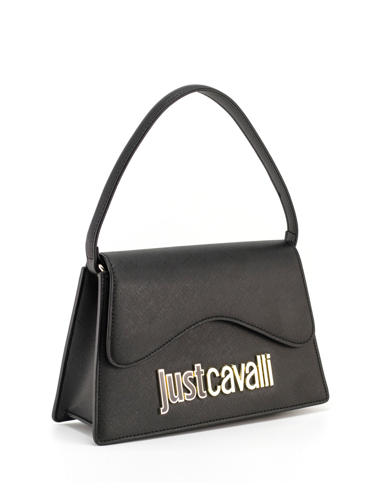 Just Cavalli Range metal lettering bag black