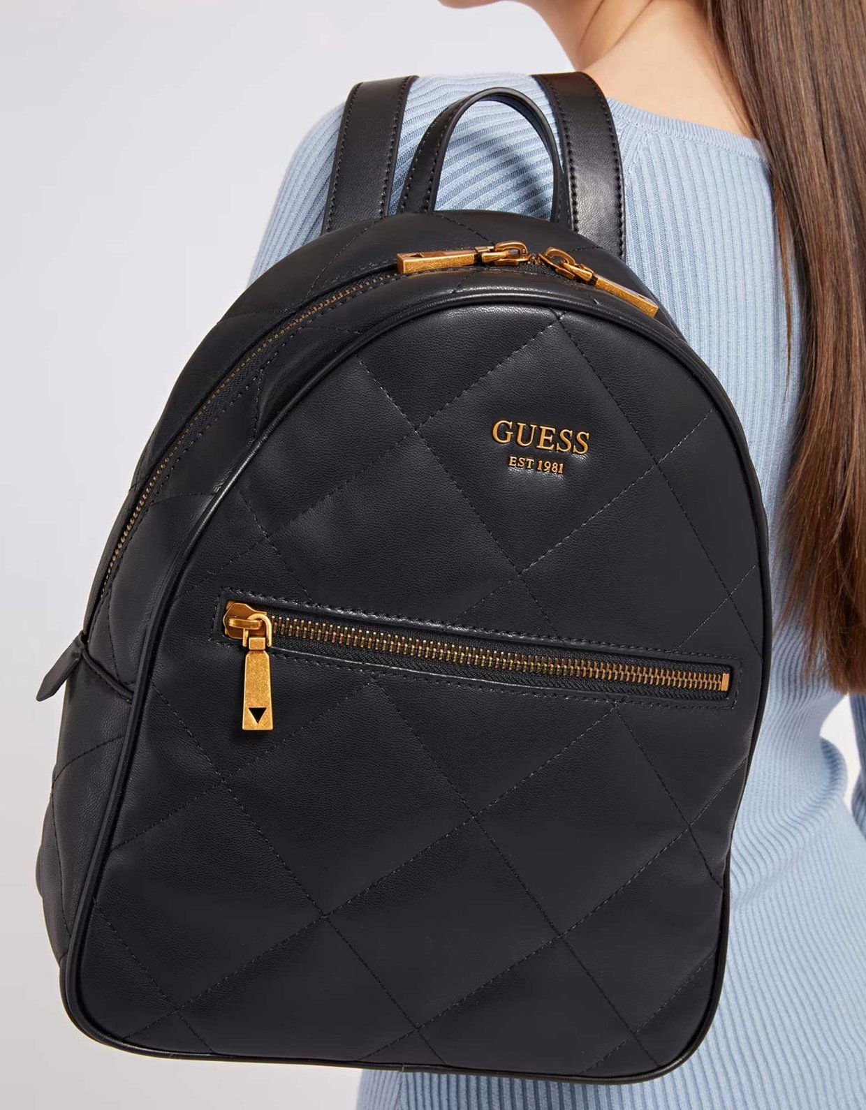 Guess Vikky quilted backpack black