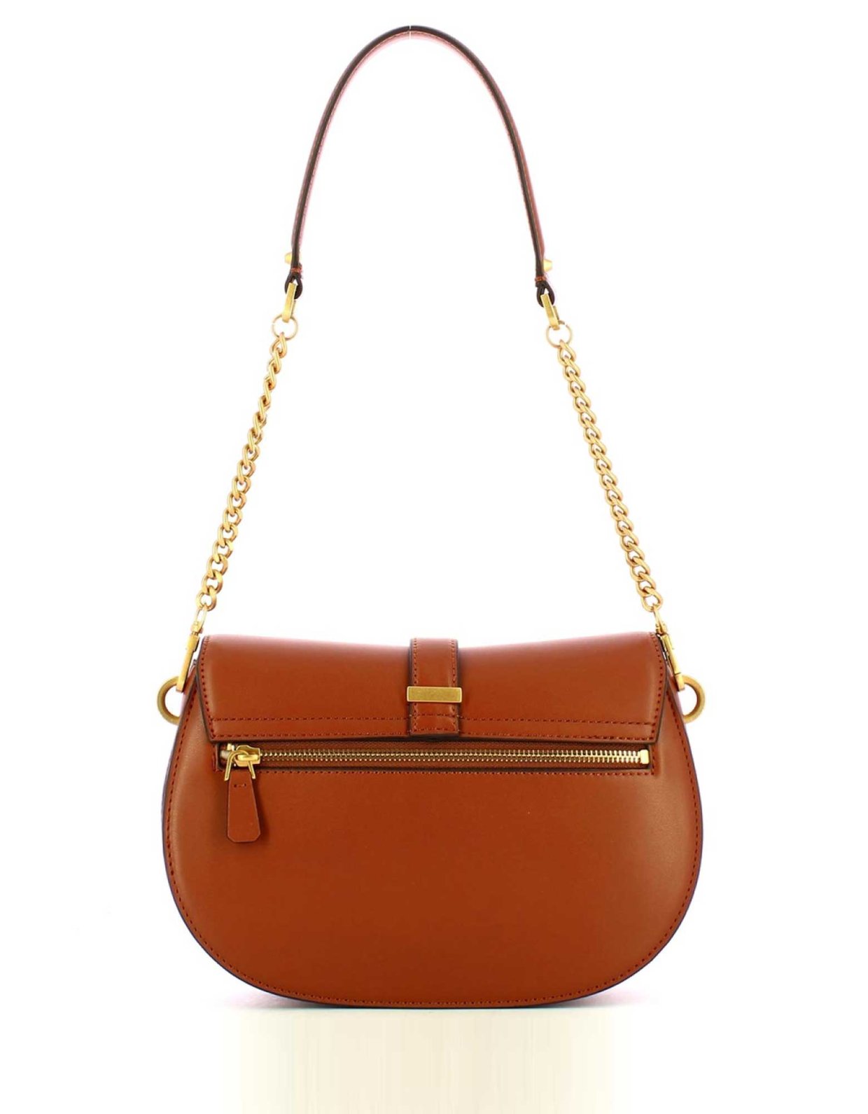 Guess Kuba flap bag cognac