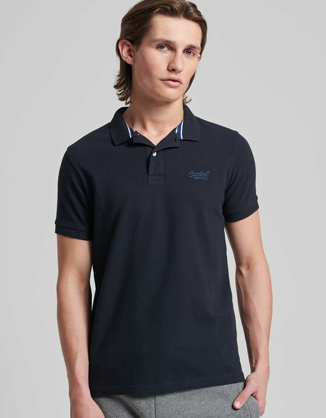 Superdry Classic pique polo eclipse navy
