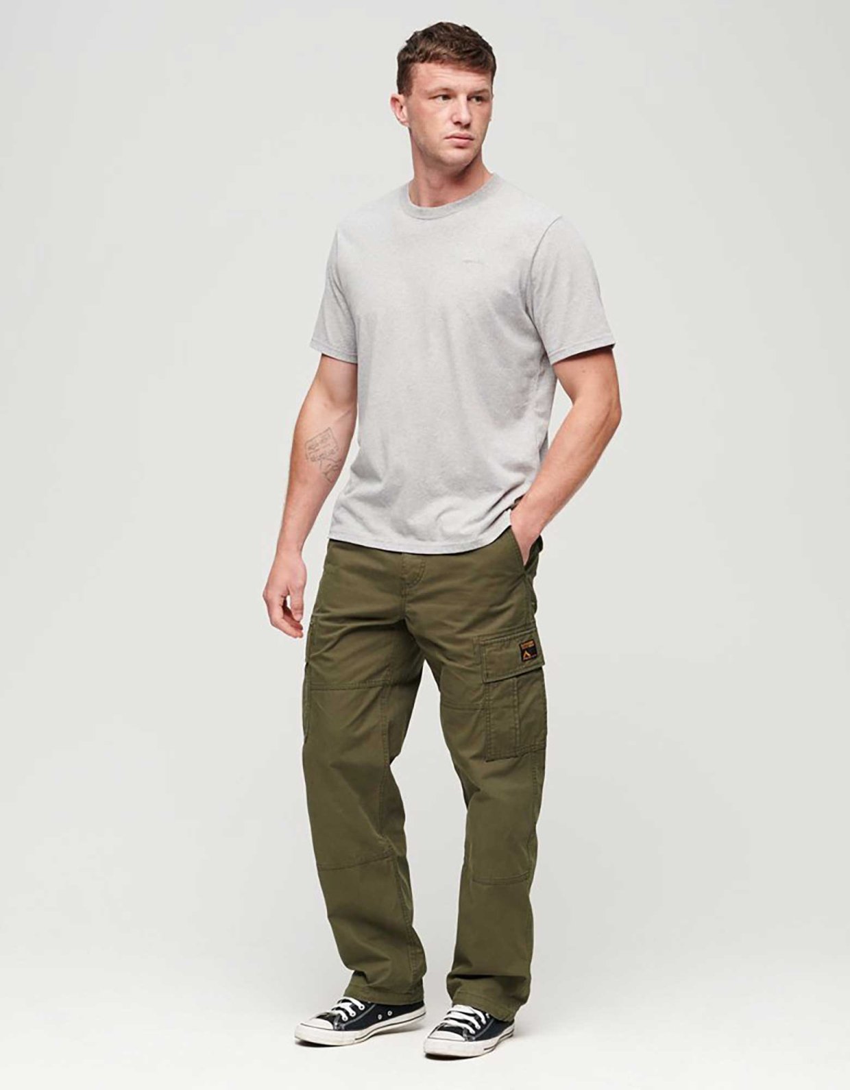 Superdry Baggy cargo pants drab olive green