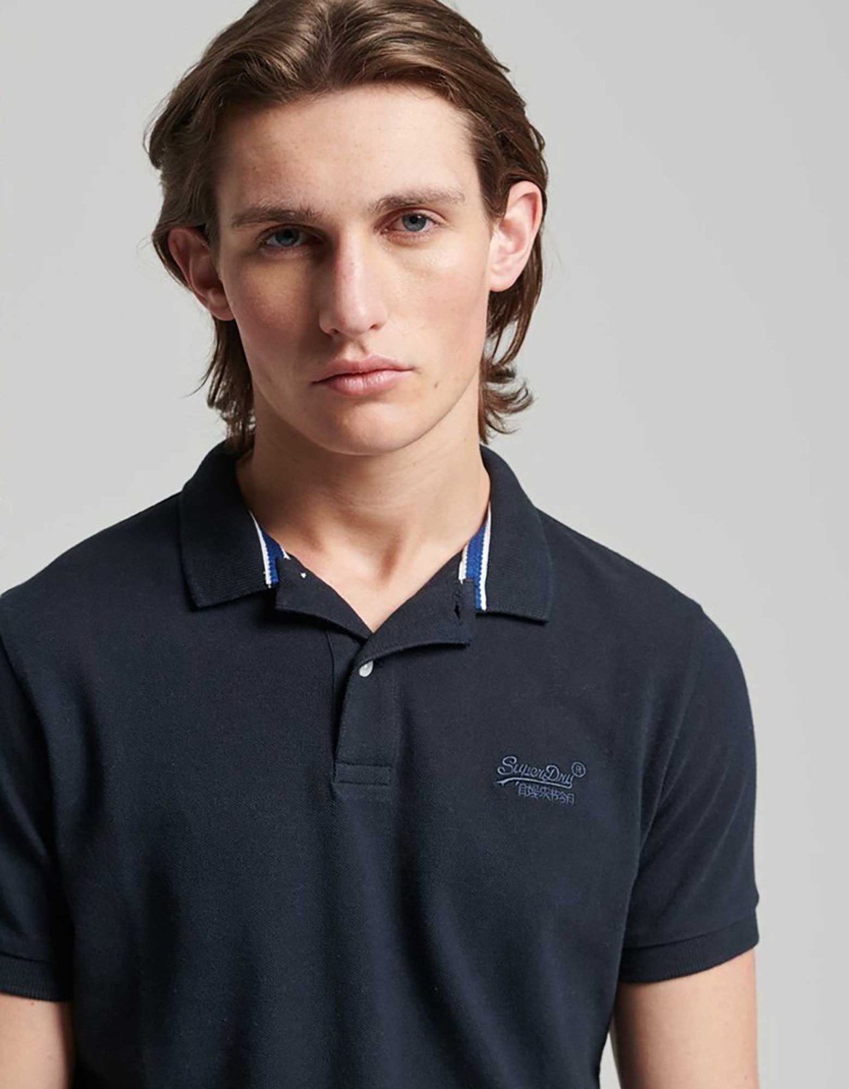 Superdry Classic pique polo eclipse navy