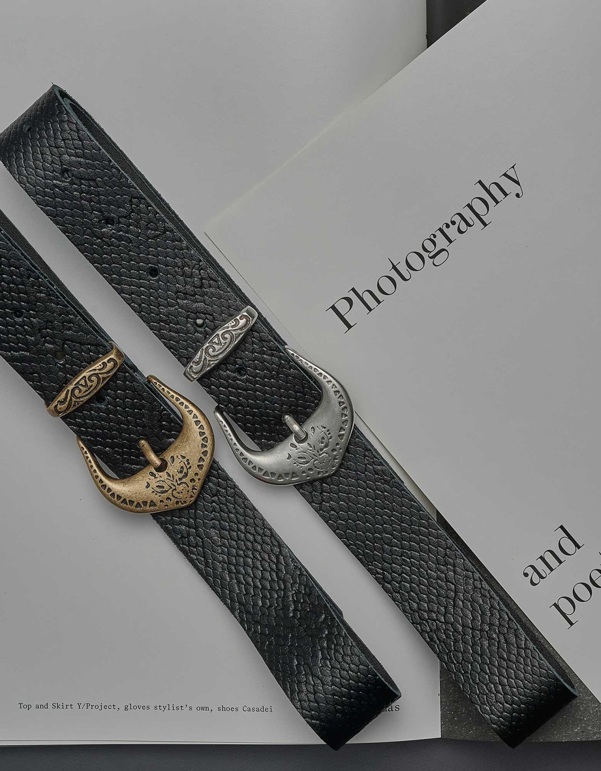 Individual Art Leather Francesca belt black bronze