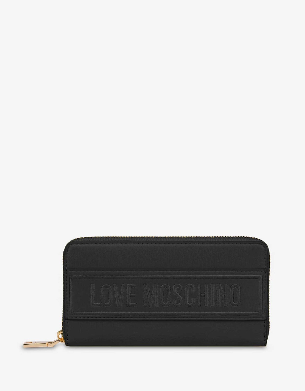 Love Moschino Billboard zip around wallet nero