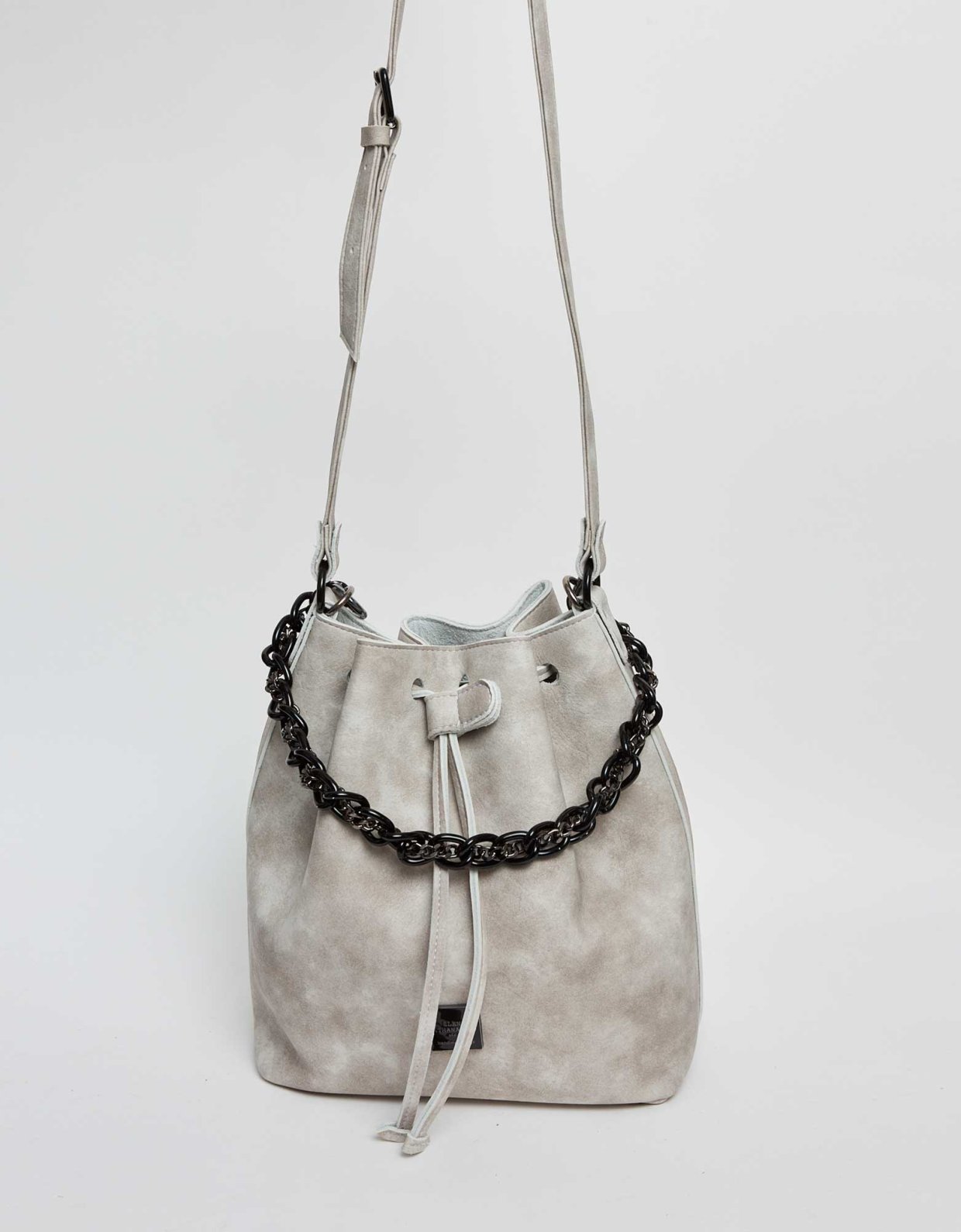 Elena Athanasiou Retro chain pouch bag  grey