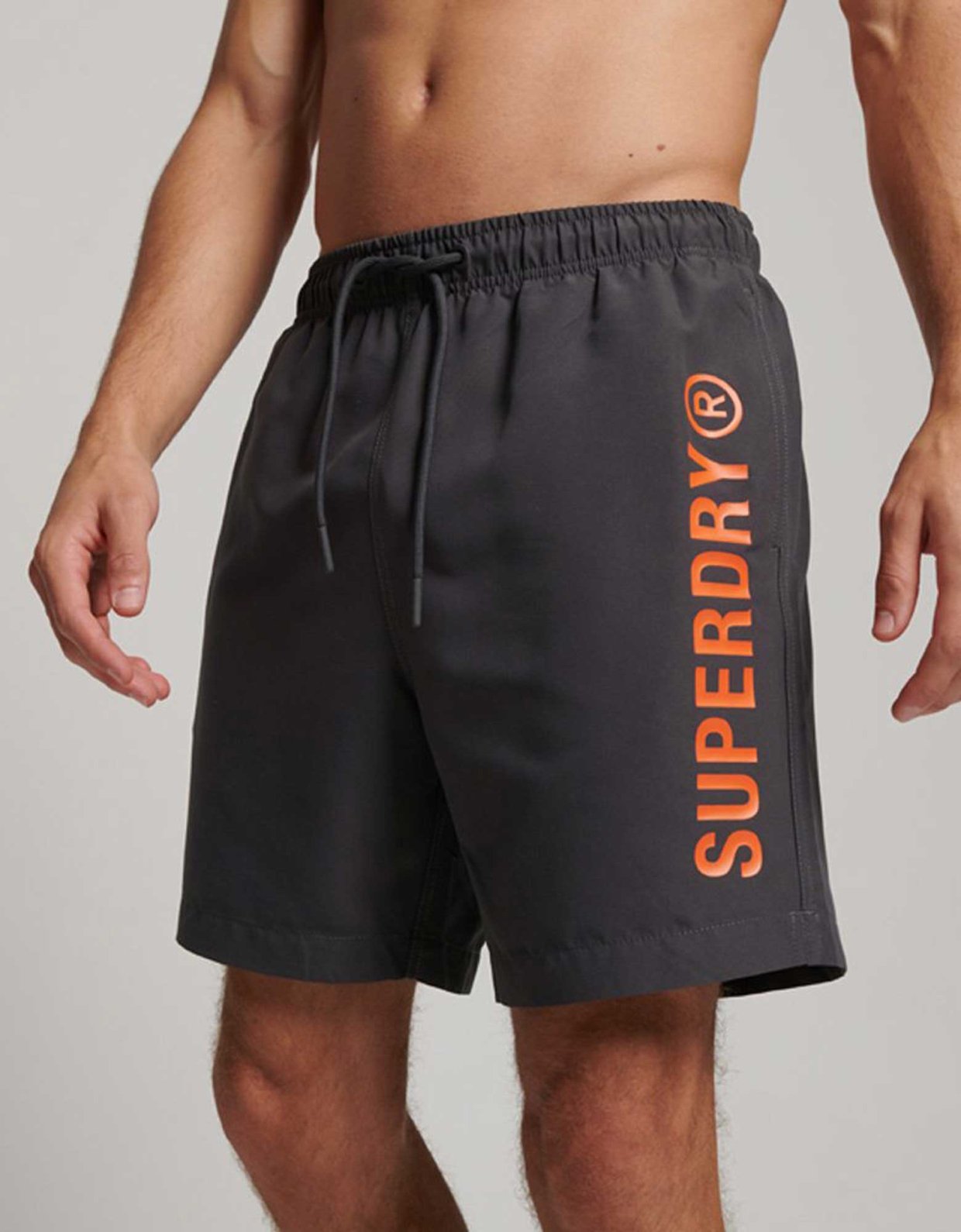 Superdry Code core sport 17 inch swim shorts charcoal