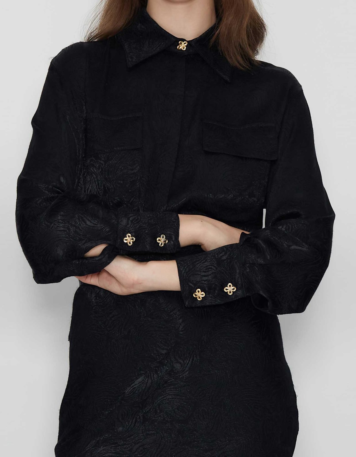 Nadia Rapti Lotus shirt black