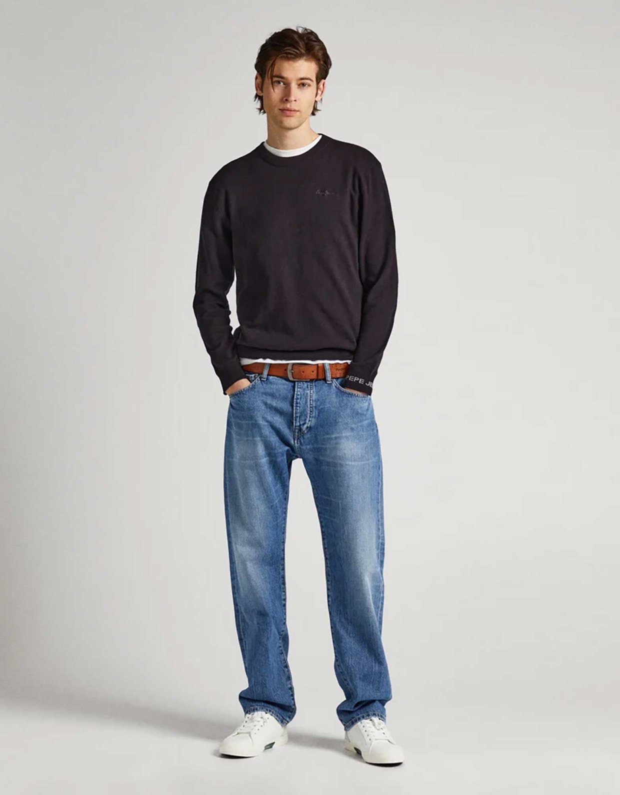Pepe Jeans Andre crew neck washed black