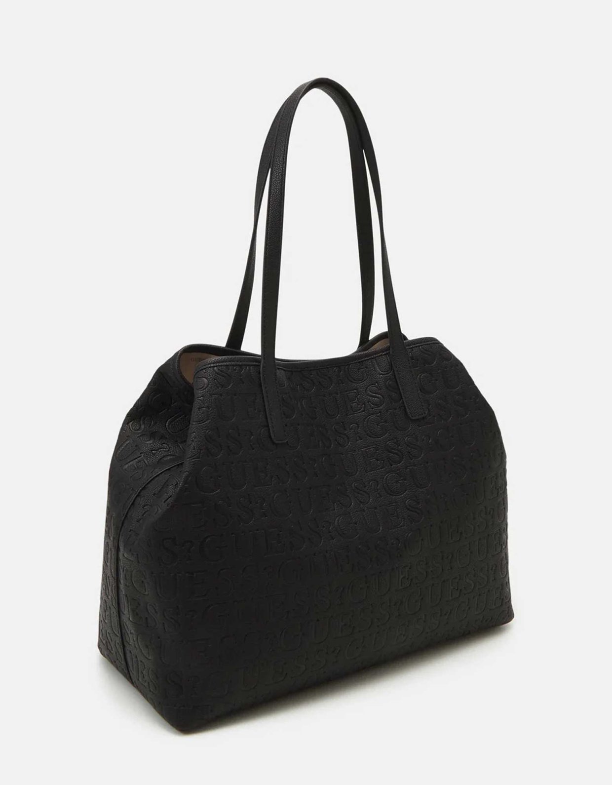 Guess Vikky II large tote bag relief logo black