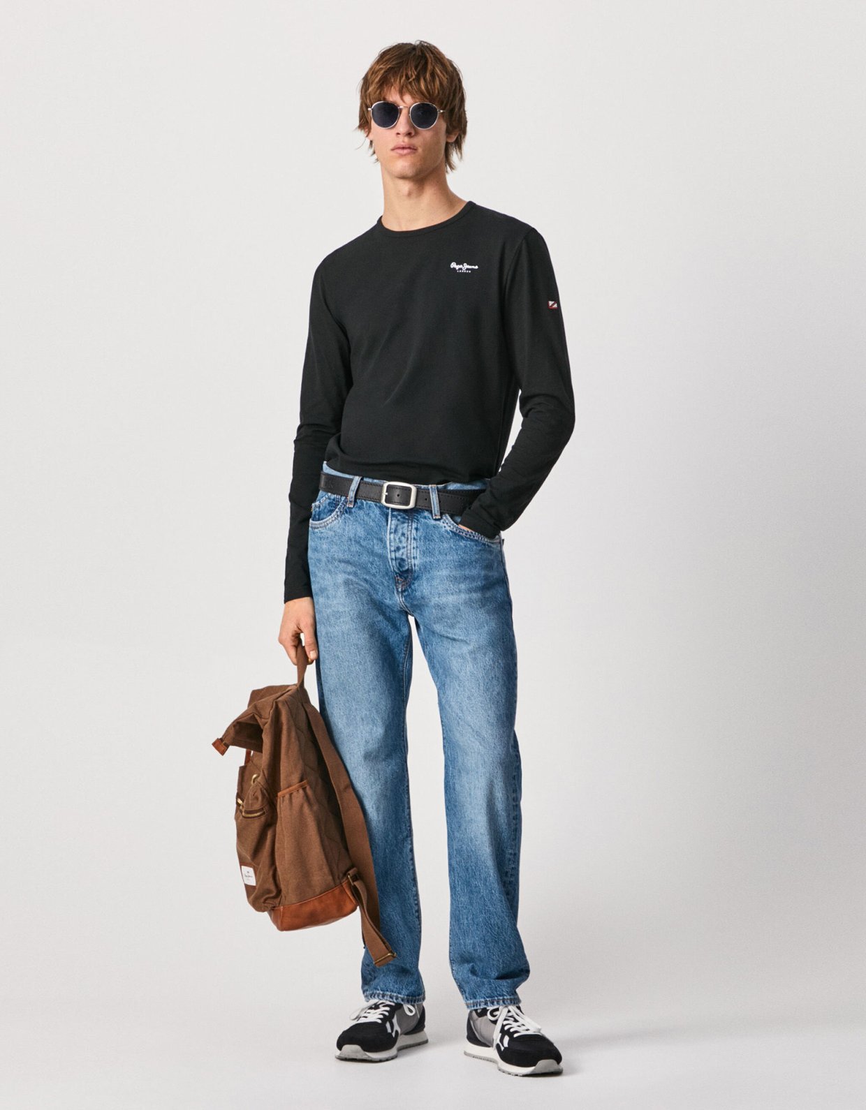 Pepe Jeans Original basic long-sleeved basic t-shirt black