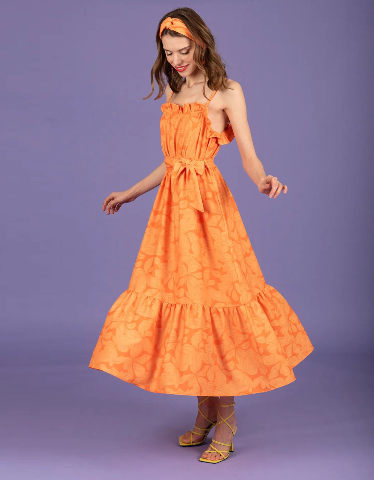 Chaton Letitia dress flow orange