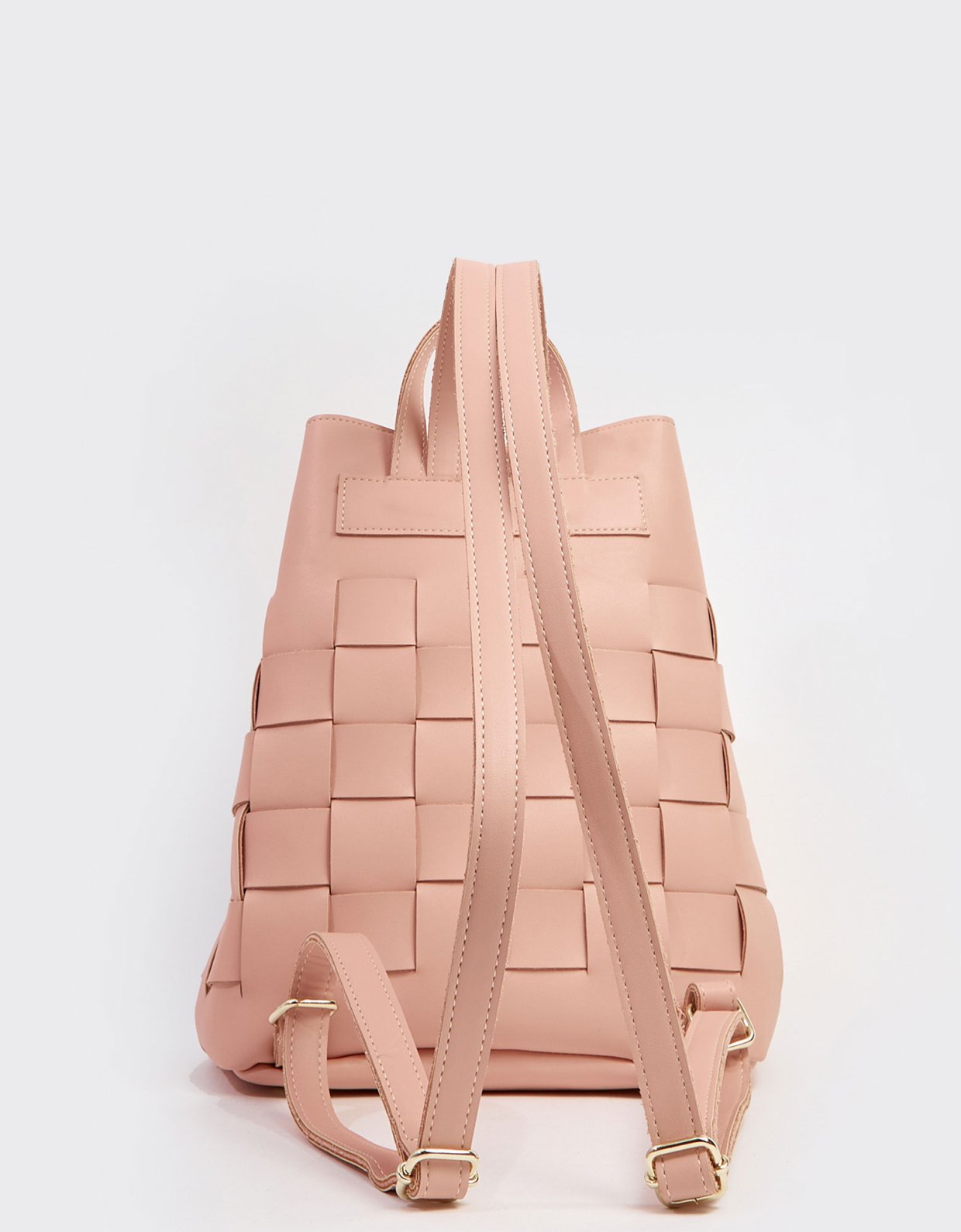 Elena Athanasiou Straw backpack baby pink