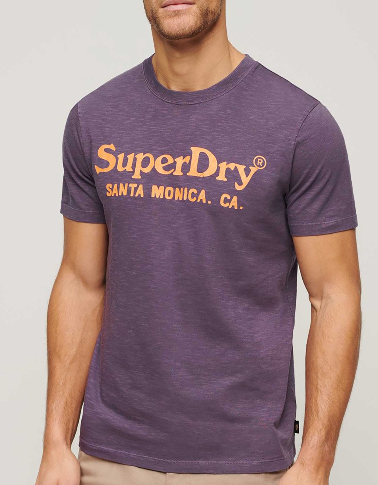 Superdry Venue classic logo t-shirt soot purple slub