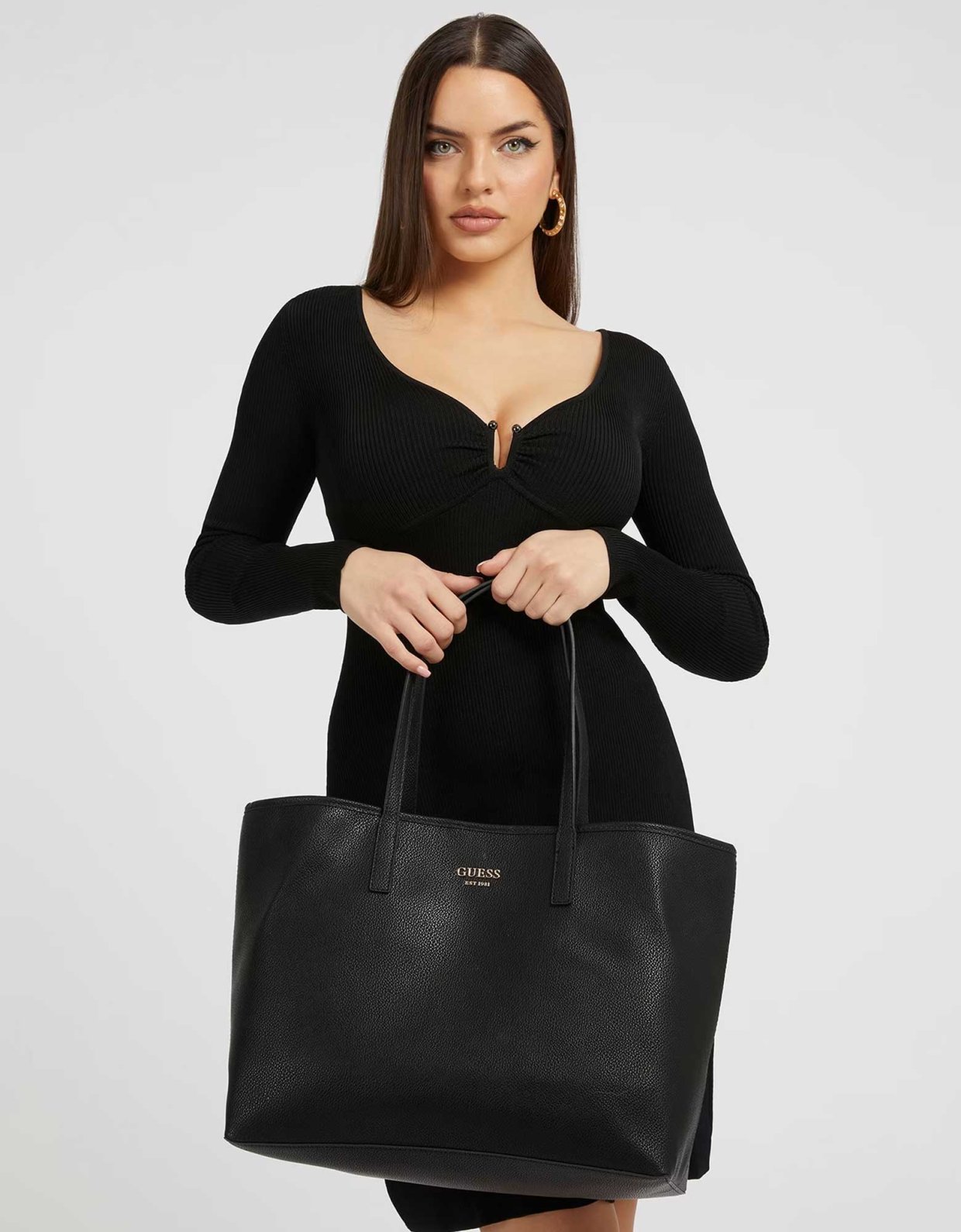 Guess Vikky Large Tote Bag in Black