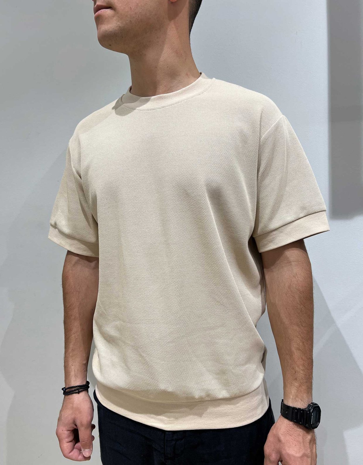 Gianni Lupo Relief t-shirt beige