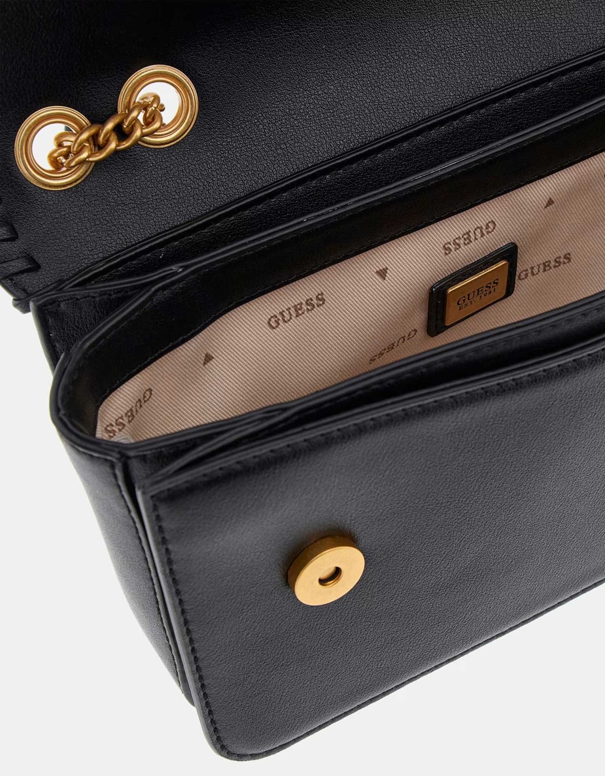 Guess Libera three compartments crossbody bag black