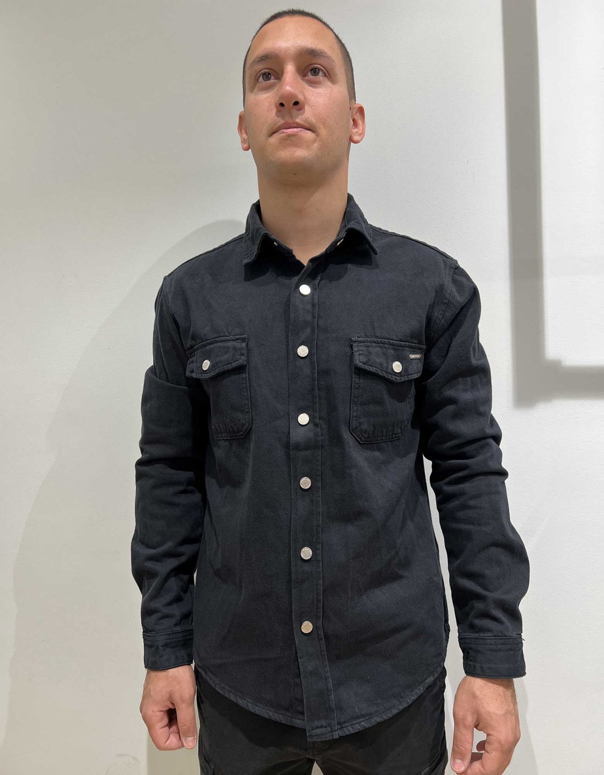 Gianni Lupo Denim overshirt black