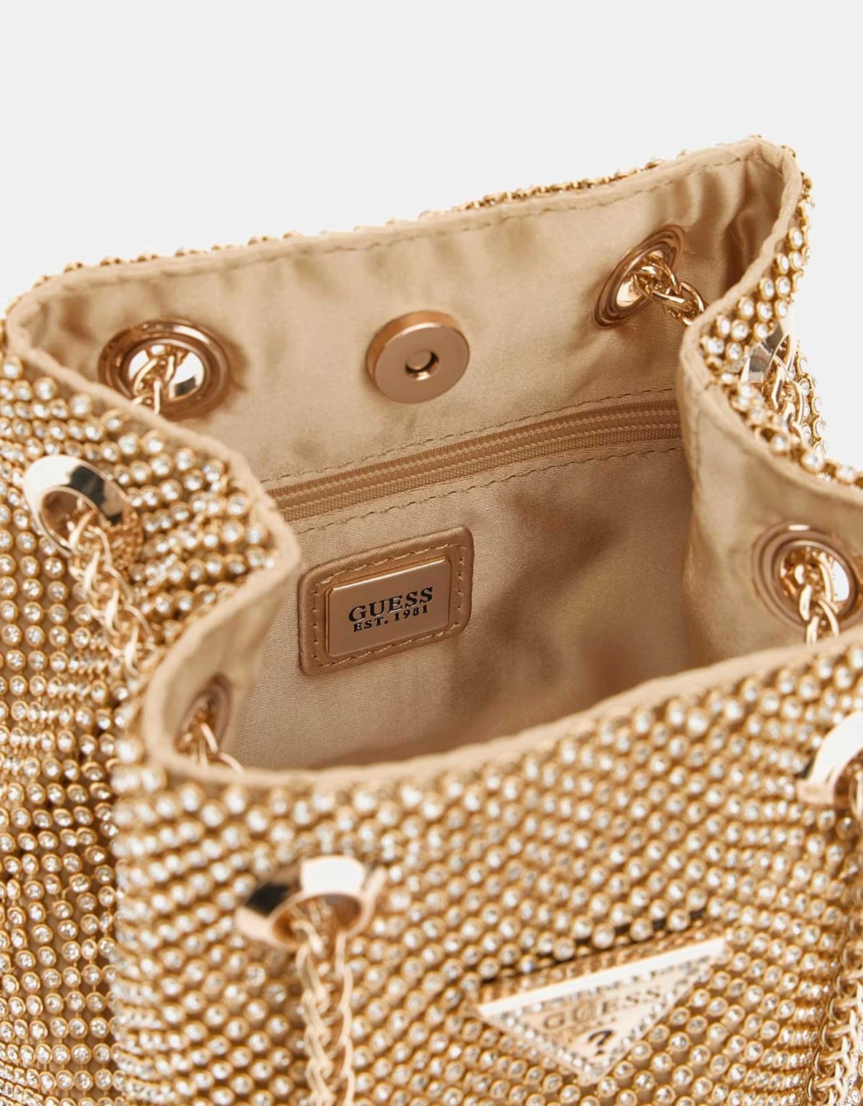 Guess Lua mini pouch bag gold
