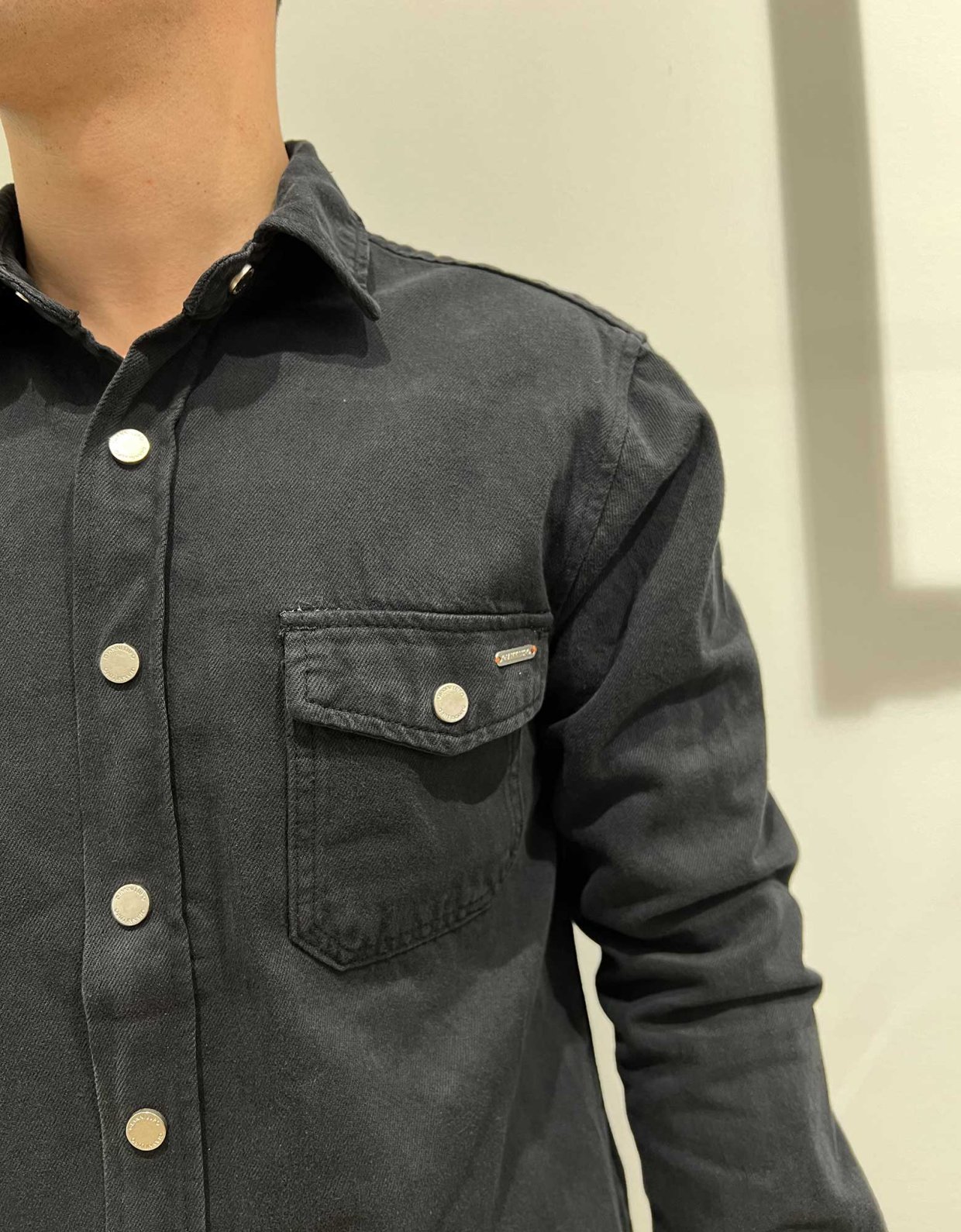 Gianni Lupo Denim overshirt black