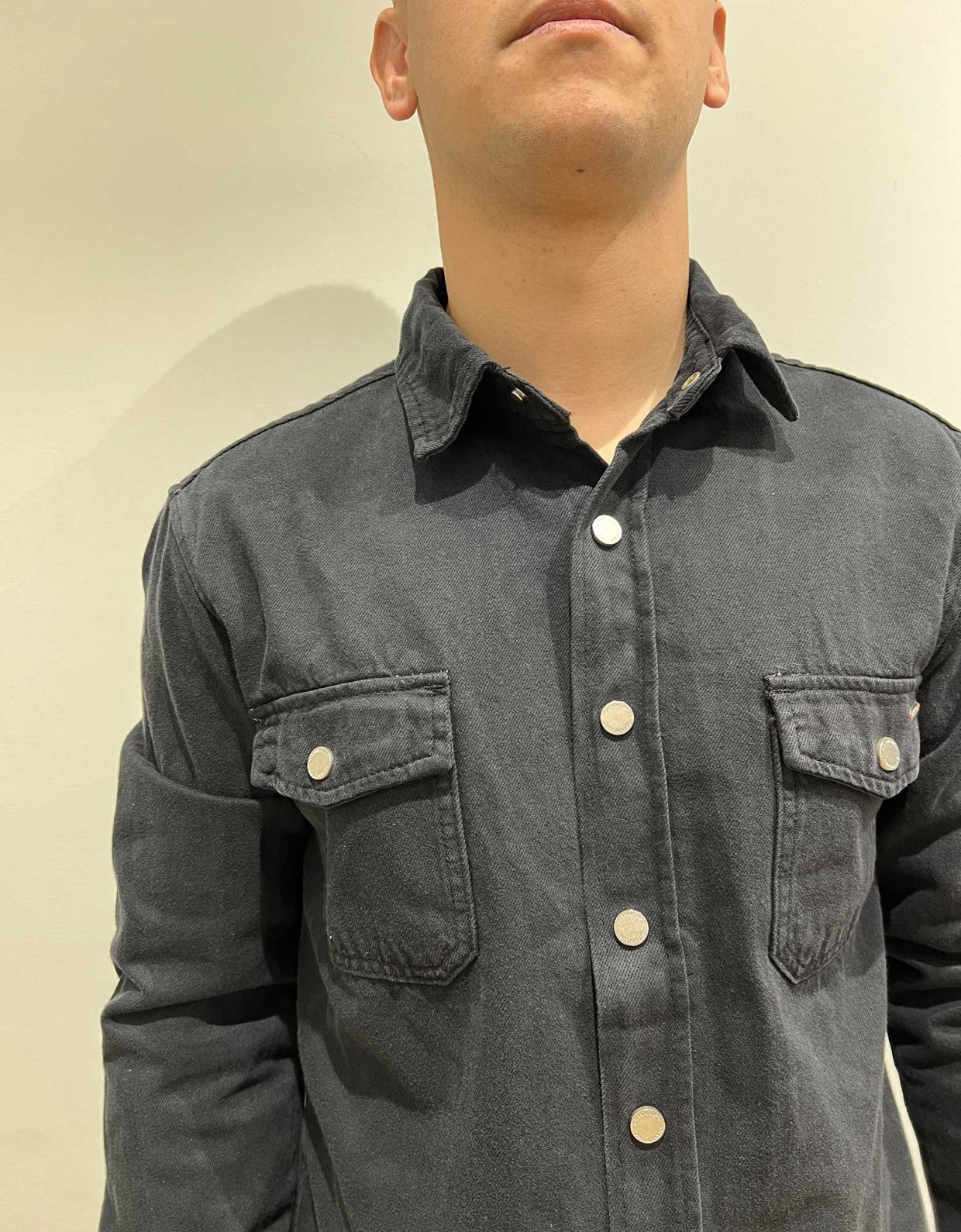 Gianni Lupo Denim overshirt black