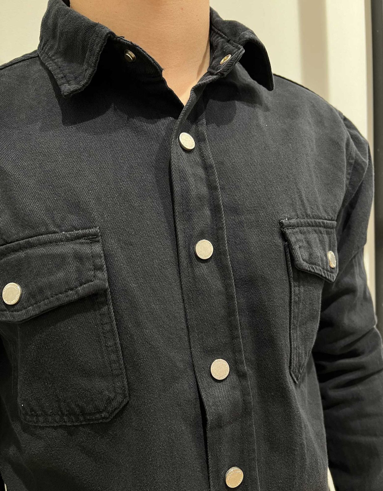 Gianni Lupo Denim overshirt black