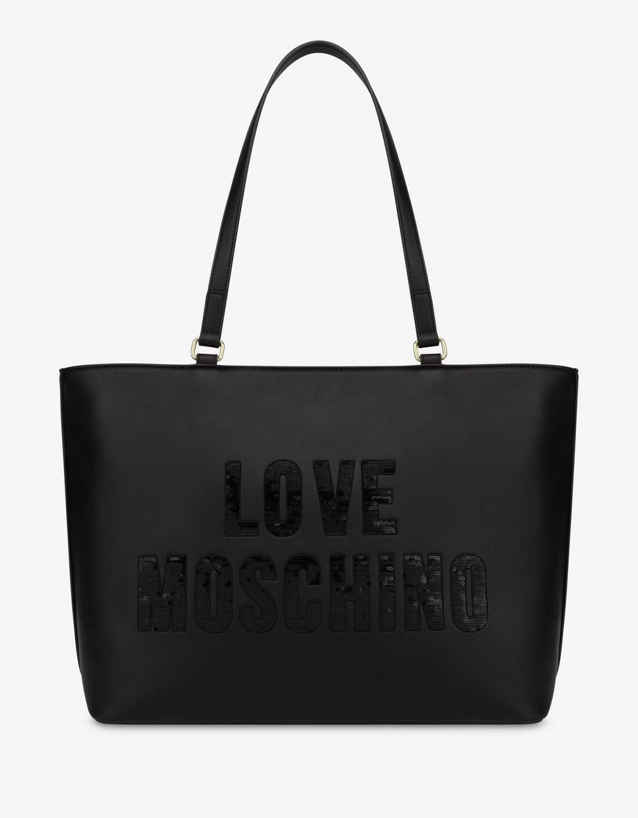 Love Moschino Sparkling logo shopper bag black