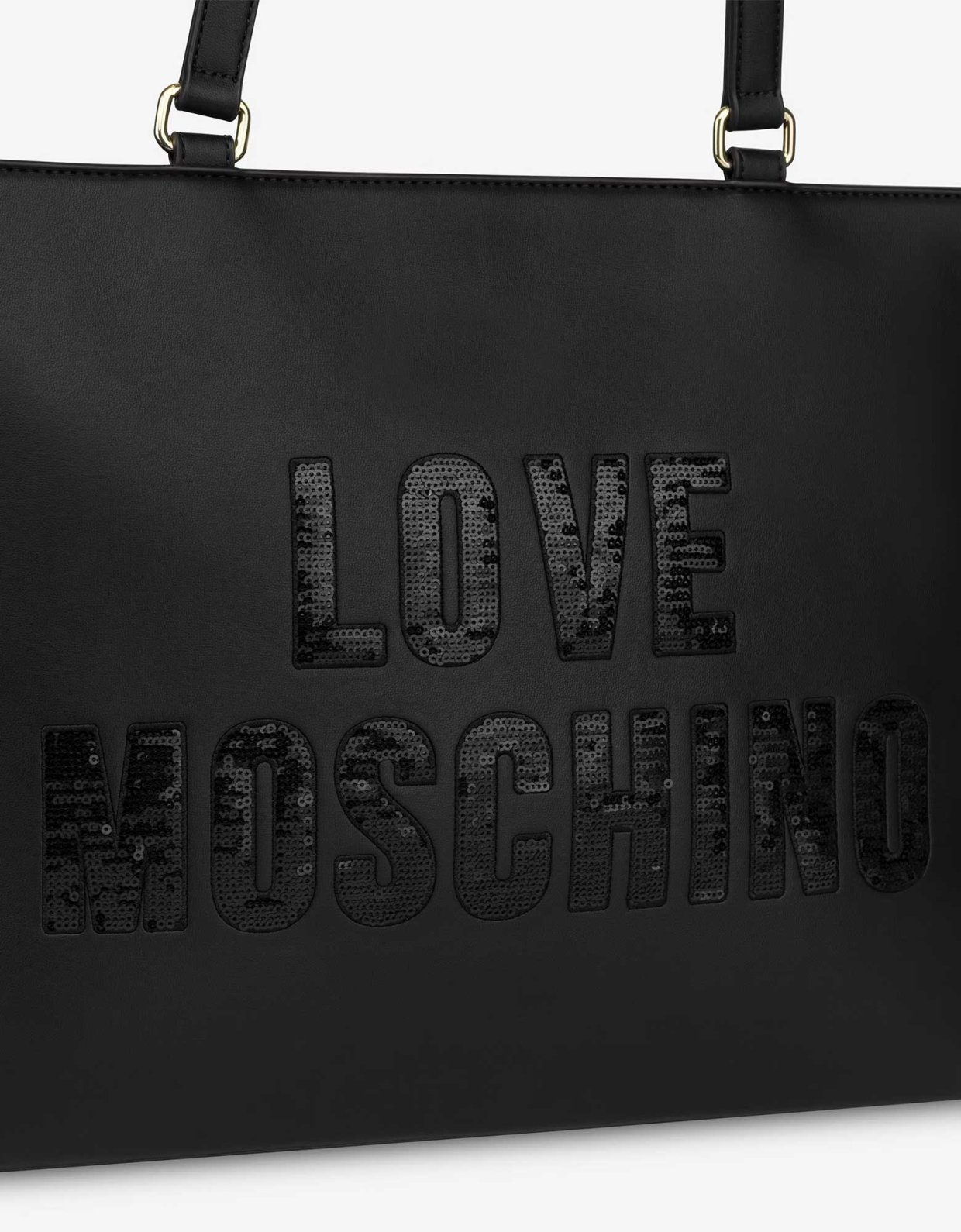 Love Moschino Sparkling logo shopper bag black
