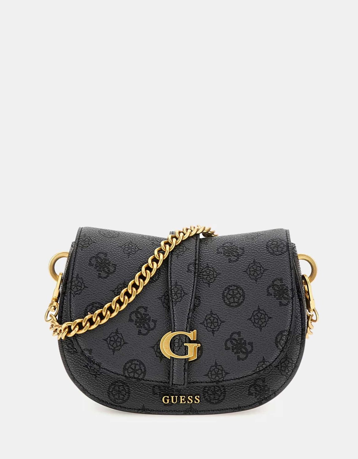 Guess Kuba mini bag charcoal logo