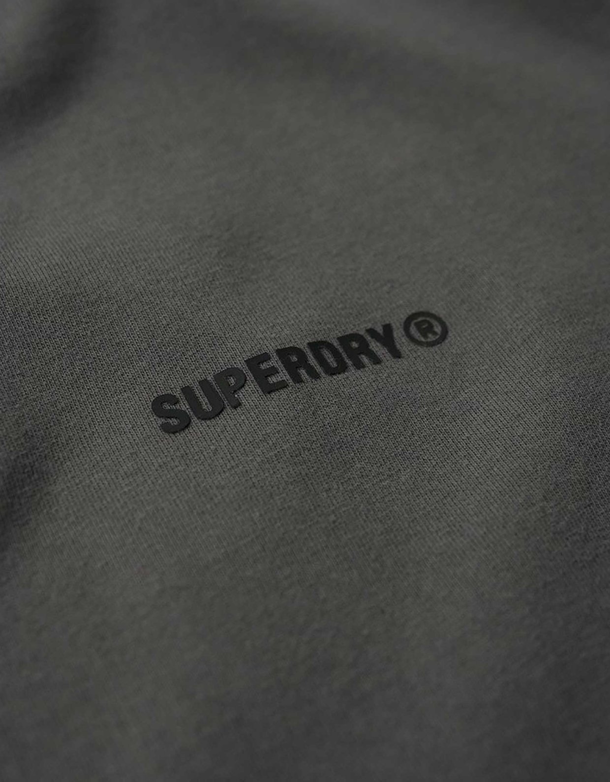 Superdry Overdyed logo loose tee dark state grey