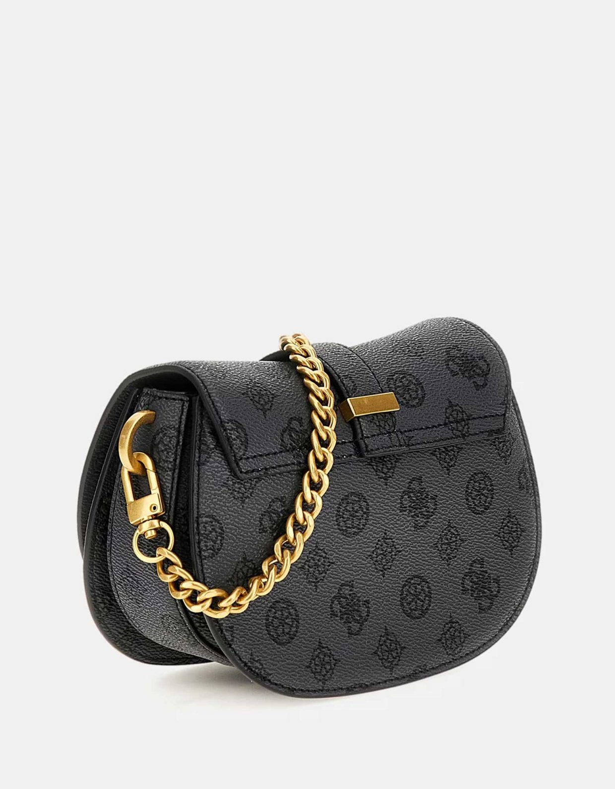 Guess Kuba mini bag charcoal logo