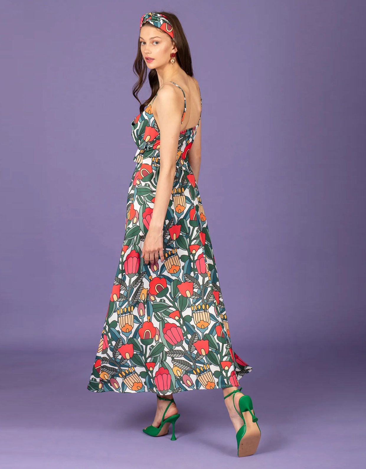 Chaton Carlton dress garden green