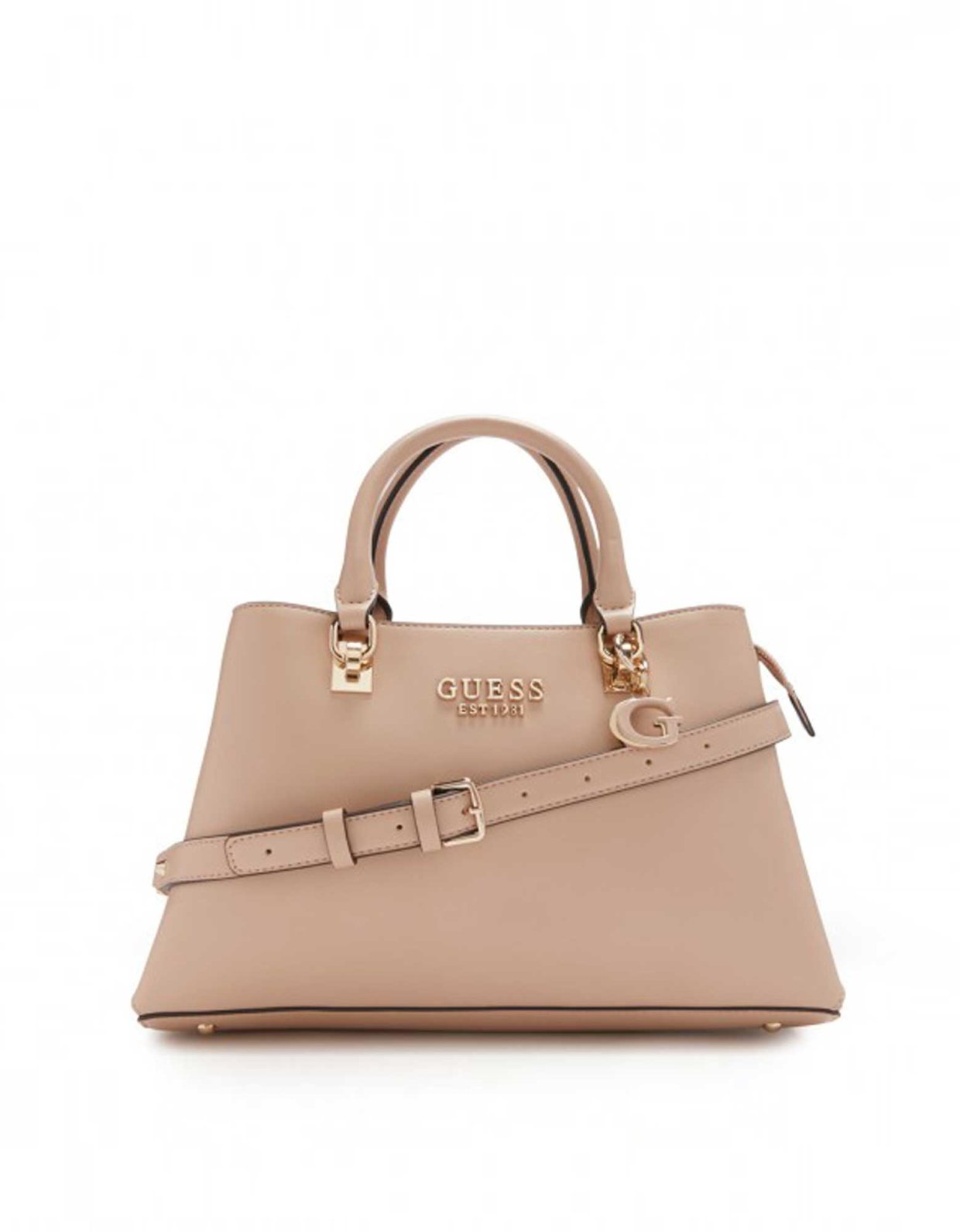 Guess Eliette satchel bag light beige